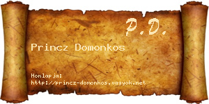 Princz Domonkos névjegykártya